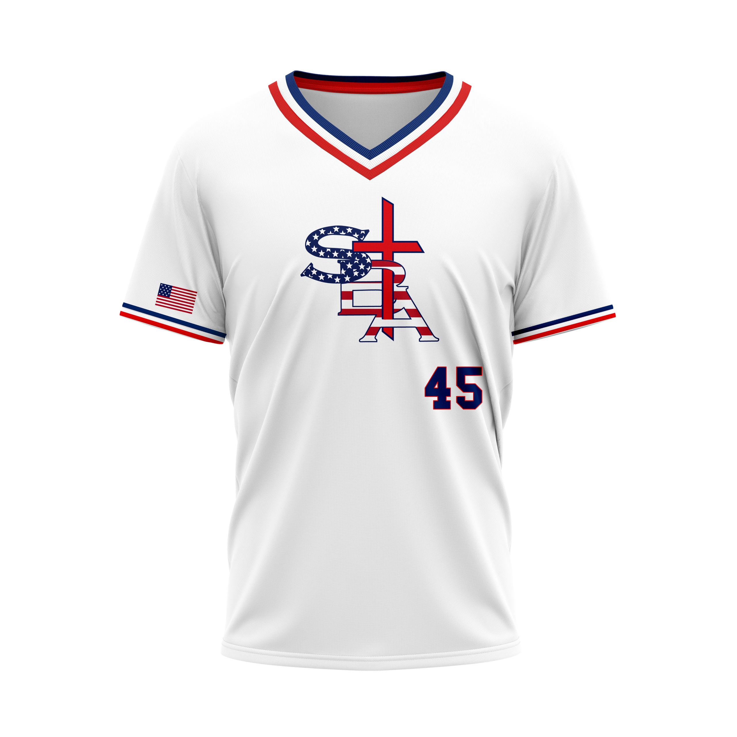 Showcase Baseball Academy Northeast Cross White Jersey SBA THREADS